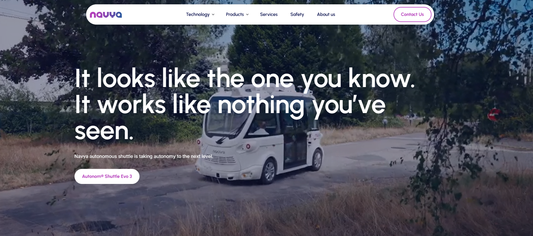 Application de suivi de flotte Navya